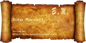 Bohn Marcell névjegykártya